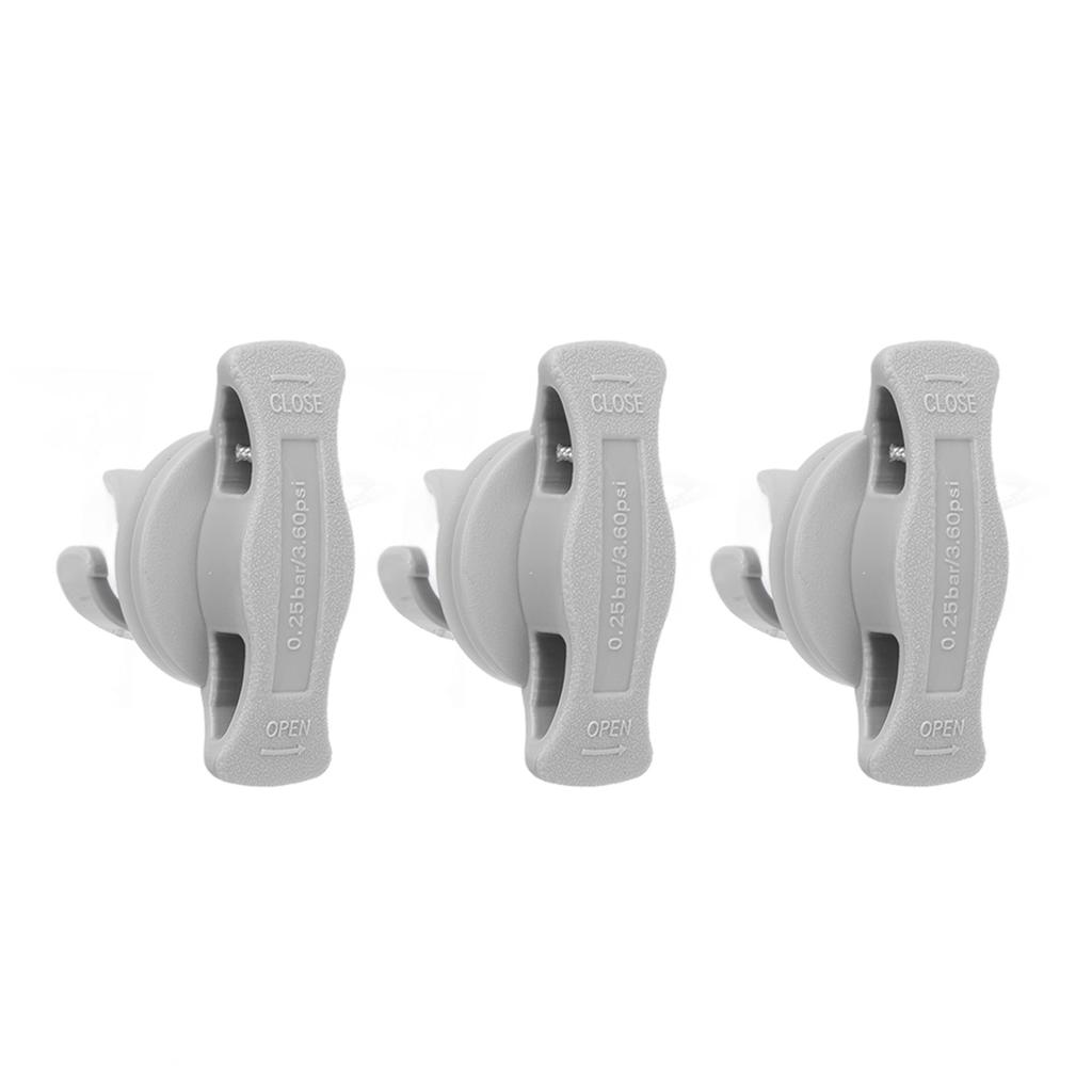 3pcs Inflatable Boat Valve Professional 8 Teeth PVC Leakproof Inflatable Replacement Air Plug for