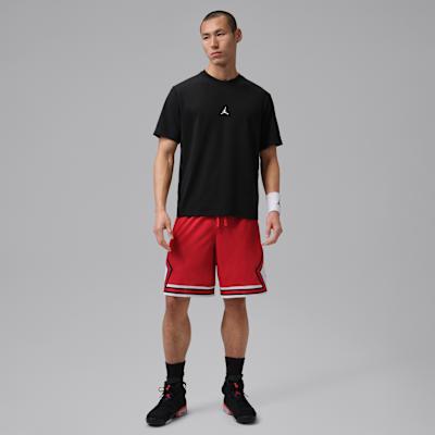Jordan Sport T Shirts Men's Black/White Crew Neck Moderate