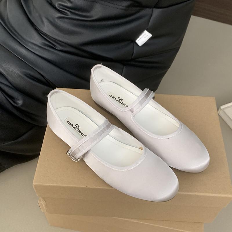 Мода Bailamos Женские балетки Мода Круглый носок Неглубокие Слипоны Женские Мягкие Женские Мэри Джейн Балетки Плоский каблук Повседневные Балетки