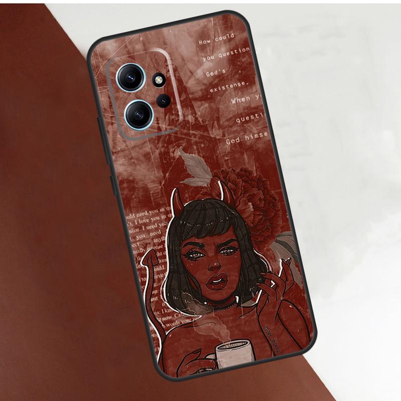 Эстетичный чехол 'Дьяволица Плохая Девочка' для Xiaomi Redmi Note 13 10 11 12 14 15 Pro Plus Чехол для Redmi 15C 15 12C 13C 14C 10C