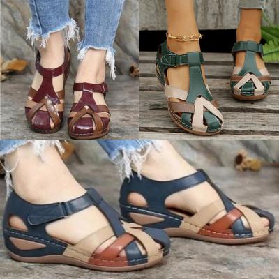 Женские сандалии, летняя женская обувь с открытым носком, женские сандалии на плоской подошве, нескользящие удобные легкие прогулочные сандалии