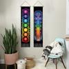 Seven Chakra Tapestry Vertical Wall Hanging Tree of Life Tapestry Tassel Yoga Meditation Tapestry for Bedroom Living Decoration