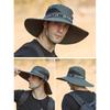OLIKEI Men's Summer Sun Hats Large Brim Fisherman Hat Outdoor Hiking Cap Sun Protection Anti-UV Bucket Hat Fashion Waterproof Quick Dry Cowboy Hat