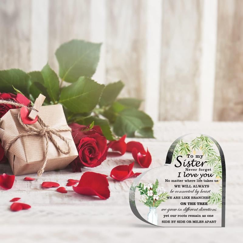 Сувенир «Сердце сестры» - Значимый подарок-пресс-папье на день рождения от брата или сестры