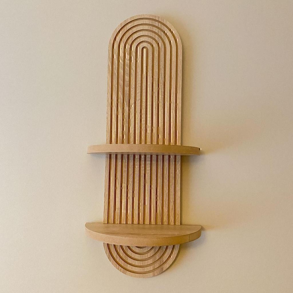 Wooden Decorative Wall Shelf Flower Pot Shelf 20x70 Cm