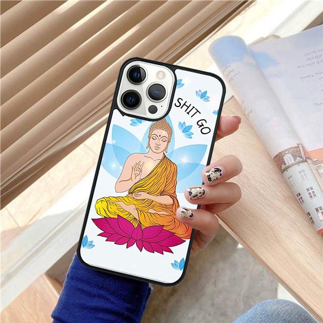 Отпусти Это Дерьмо Будда Ракушка Чехол Для iPhone 17 Air 15 16e 14 13 12 Pro Max 11 Pro Max Plus Чехол для Телефона