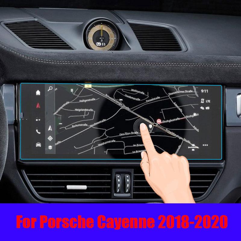 Car GPS navigation film LCD screen Tempered glass protective film For Porsche Cayenne Auto interior accessories