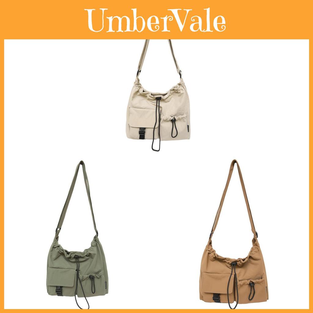 Unisex Nylon Shoulder Bag With Multiple Pockets For Daily Use And Outdoor Activities