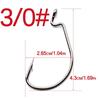50pcs/Lot High Carbon Steel Fishing Hooks Crank Hook For Soft Worm Bait 1# 2# 4# 6# 8# 1/0#-5/0# New Fishing Gear