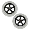 2pcs Wheelchair Wheel Wide 8 Inch Replacement Electric Wheelchair Accessory for Electric Wheelchairs Gray