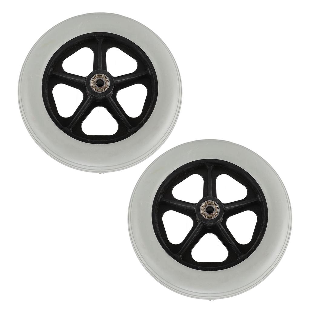 2pcs Wheelchair Wheel Wide 8 Inch Replacement Electric Wheelchair Accessory for Electric Wheelchairs Gray