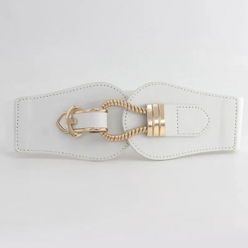 Пояса-кушаки из ПУ кожи для женского платья, свитера, эластичные ремни, модный эластичный пояс на талию, женский широкий пояс, роскошная большая пряжка