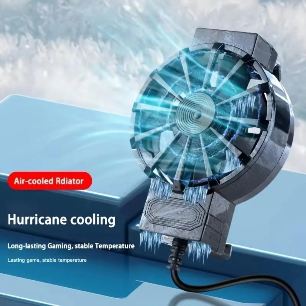 Mute Portable Phone Cooler Air-Cooled Mini Cooling Fan Phone Cooling Fan for Gaming Enthusiasts