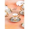 Nova Gold Set Of 6 Coffee Cups - 90 Ml