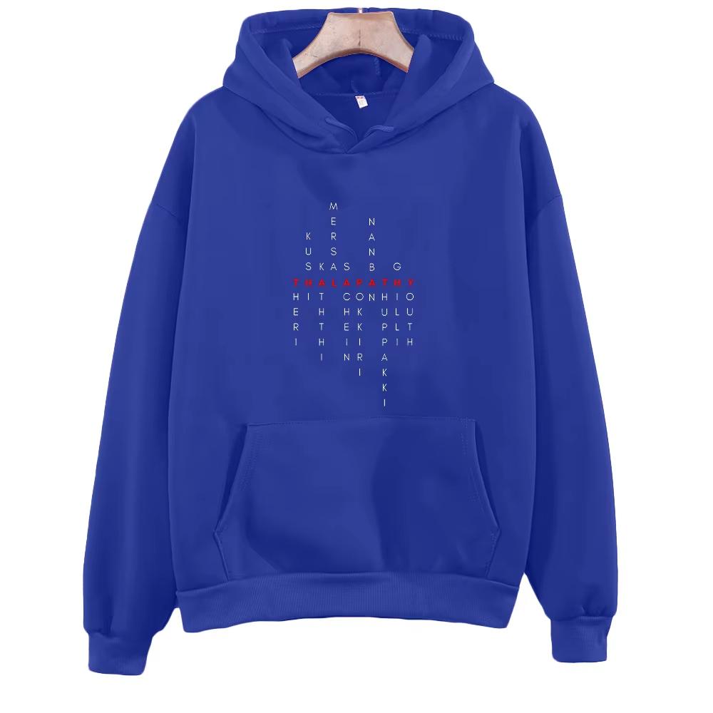 Hot Sale THALAPATHY Funny Graphic Print Hoodies Men Women Streetwear Hip Hop Fashion Harajuku Y2K Sweatshirts Loose Casual Oversized Pullover