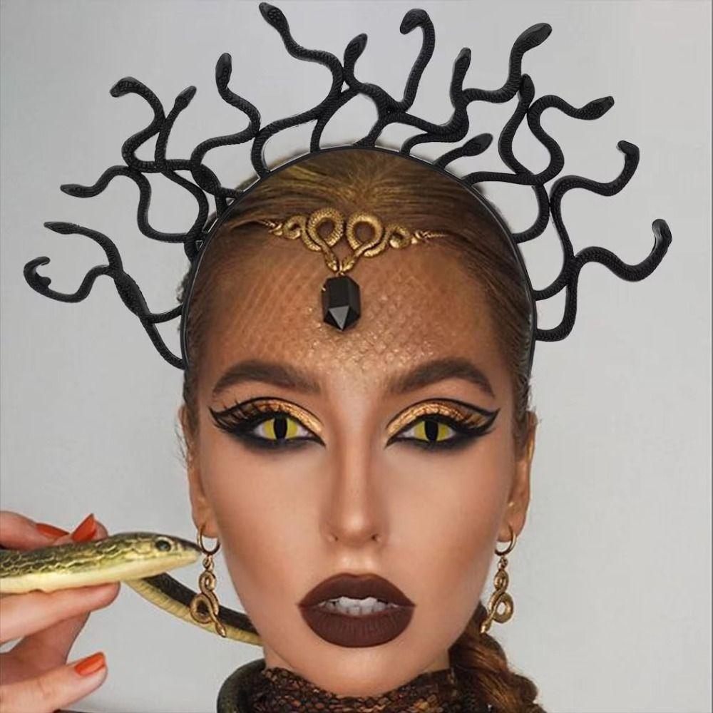 Colored Halloween headband Greek Mythology Cosplay Prop New Snake Hair Hoop Party Supplies
