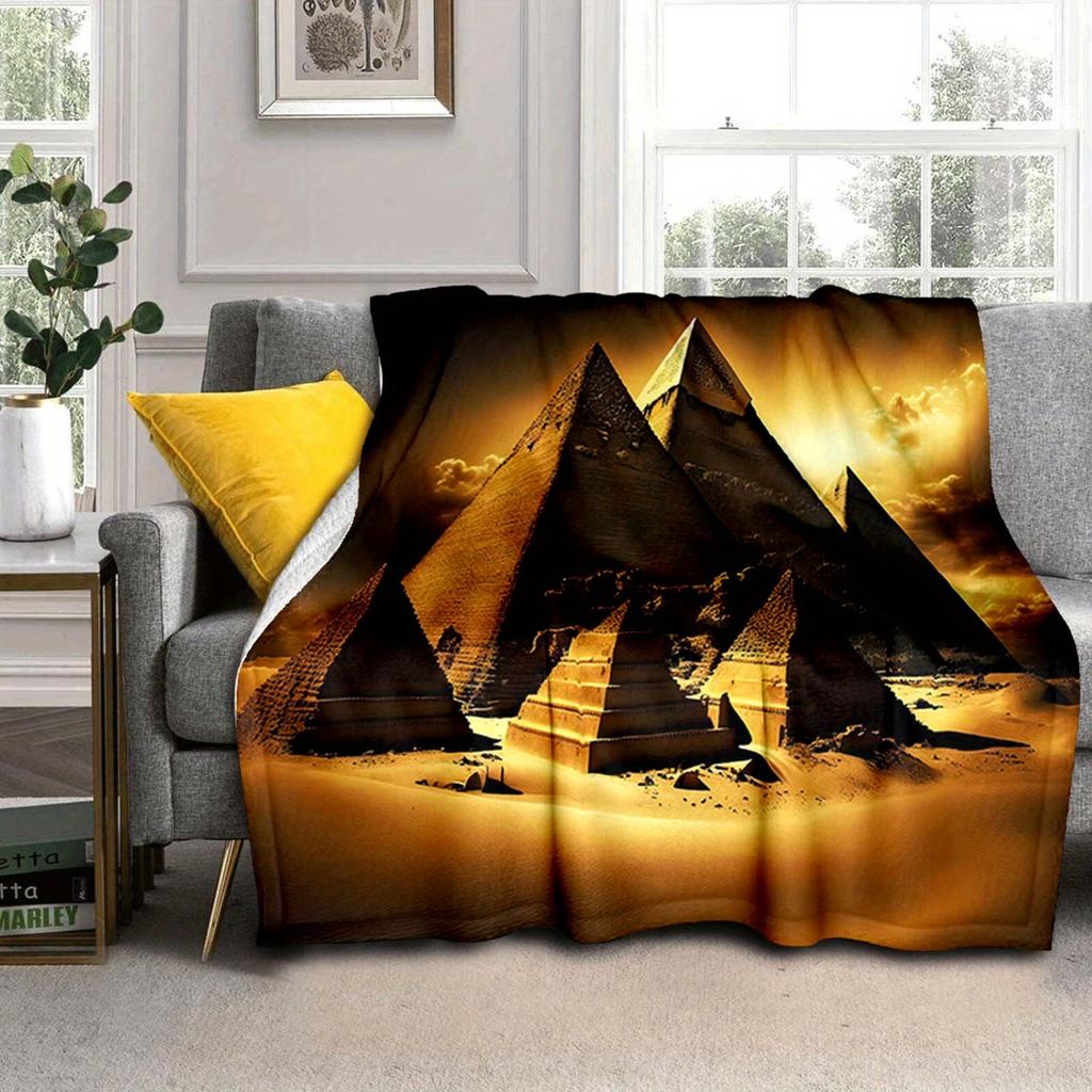 1pc Pyramid Blanket,Soft And Comfortable Blanket, Travel Sofa Bed, Office Home Decor, Birthday Gift Blanket, Boys, Girls