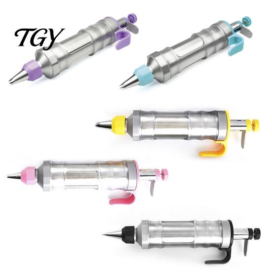 Kitchen Gadget for DIY Baking Stainless Steel Icing Dispenser with Nozzles, Cookie Press And Cake Decorating Tool, Reusable Frosting Piping Set Making