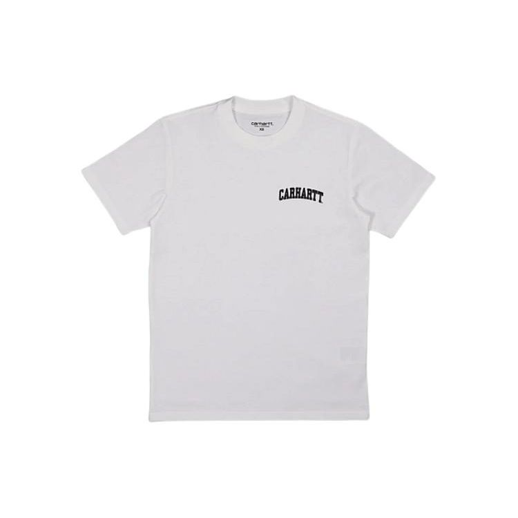 Carhartt WIP Letter Print Fitted Crew Neck Short Sleeve T-Shirt Unisex Tops White I028991-00A-XX