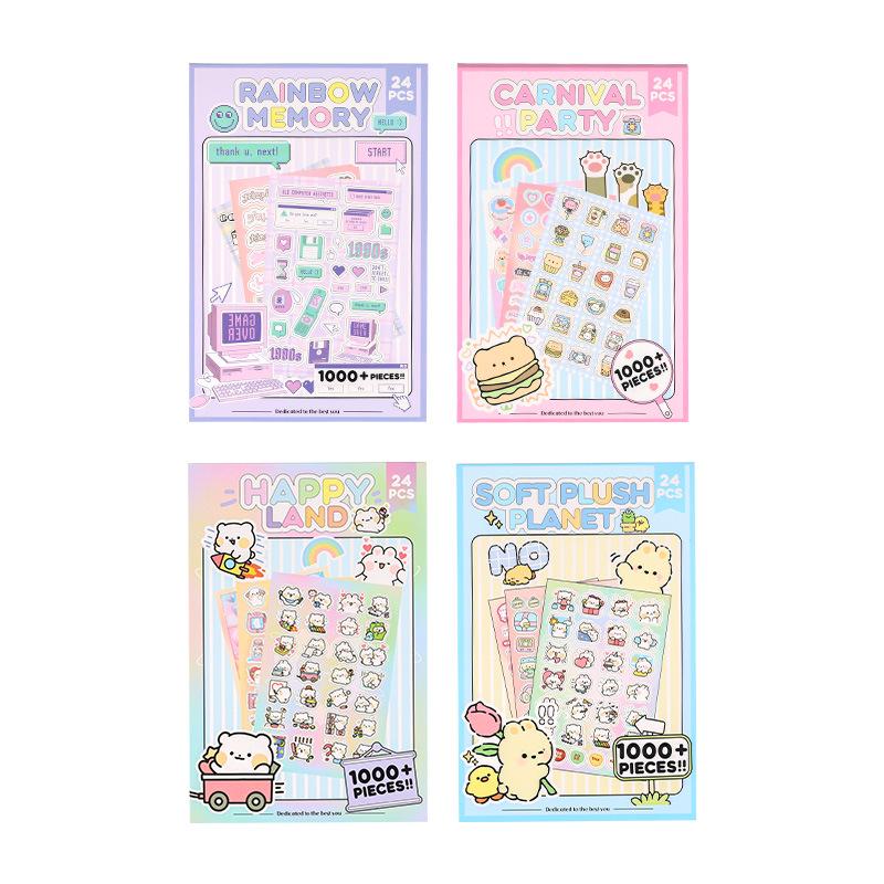 Книга наклеек-вырезок с детскими мультяшными рисунками Mind Space - Настраиваемые наклейки для журнала