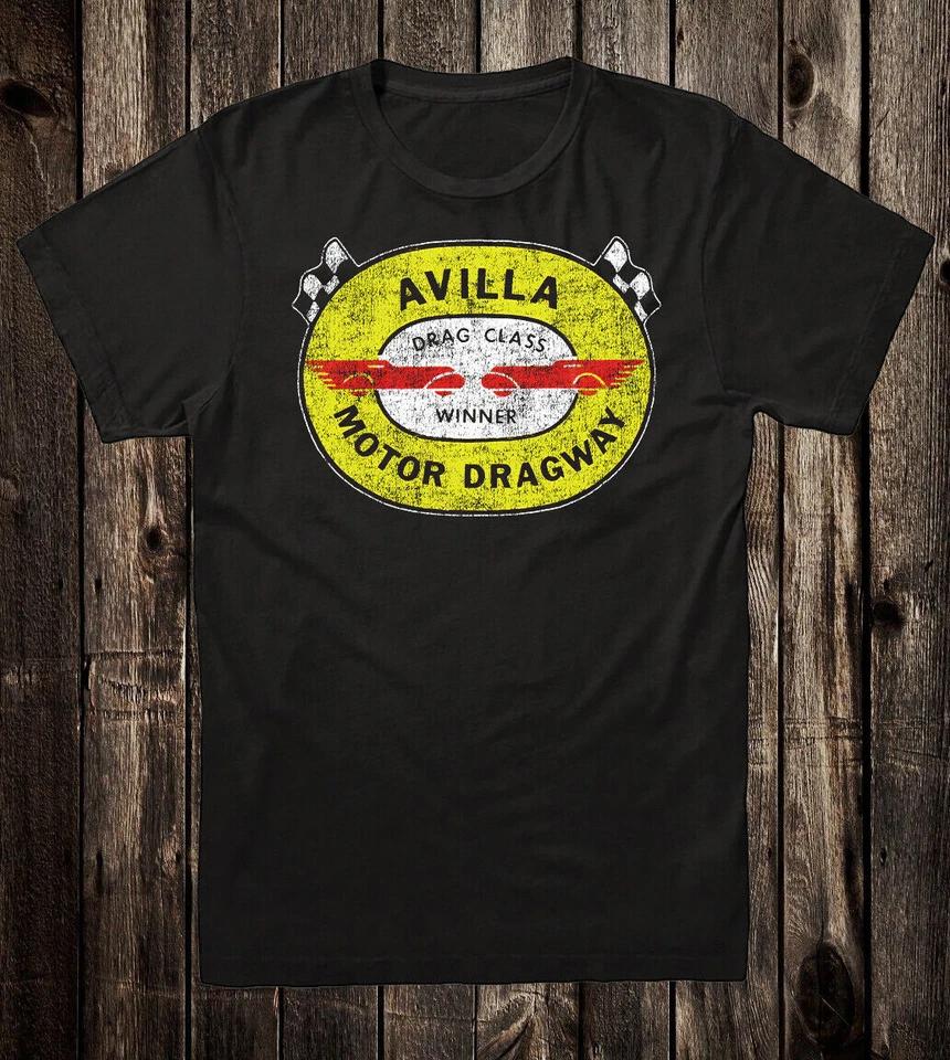 Retro Hot Rod Tee T Shirt Drag Race Racing Avilla Motor Speedway Class Winner