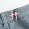 1 Pair Cross Star Waist Buckle Buckle Detachable No Nail No Stitch Waist Button Waist Circumference Change Waist Artifact