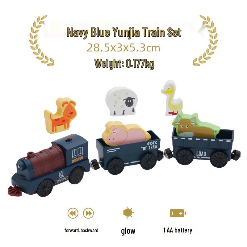 Electric Ride-On Train Set for Kids - Compatible with Thomas Brio Mi Rabbit Wooden Tracks