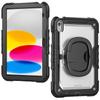 For iPad (2025)/iPad 10.9 (2022) Kickstand Case PC+Silicone Tablet Cover with Shoulder Strap