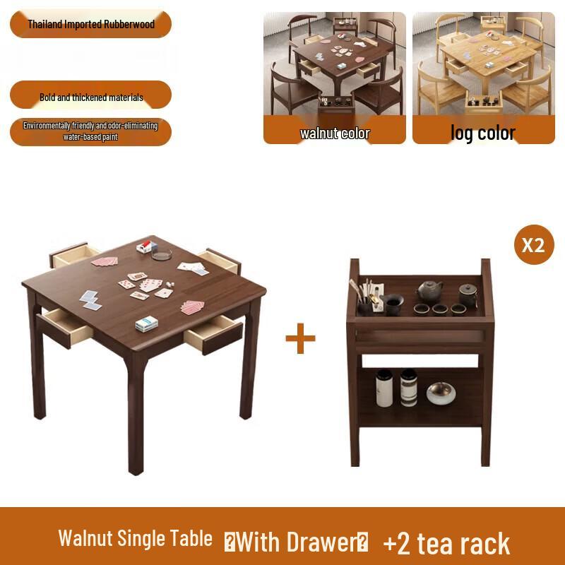 Solid Wood Square Game & Dining Table