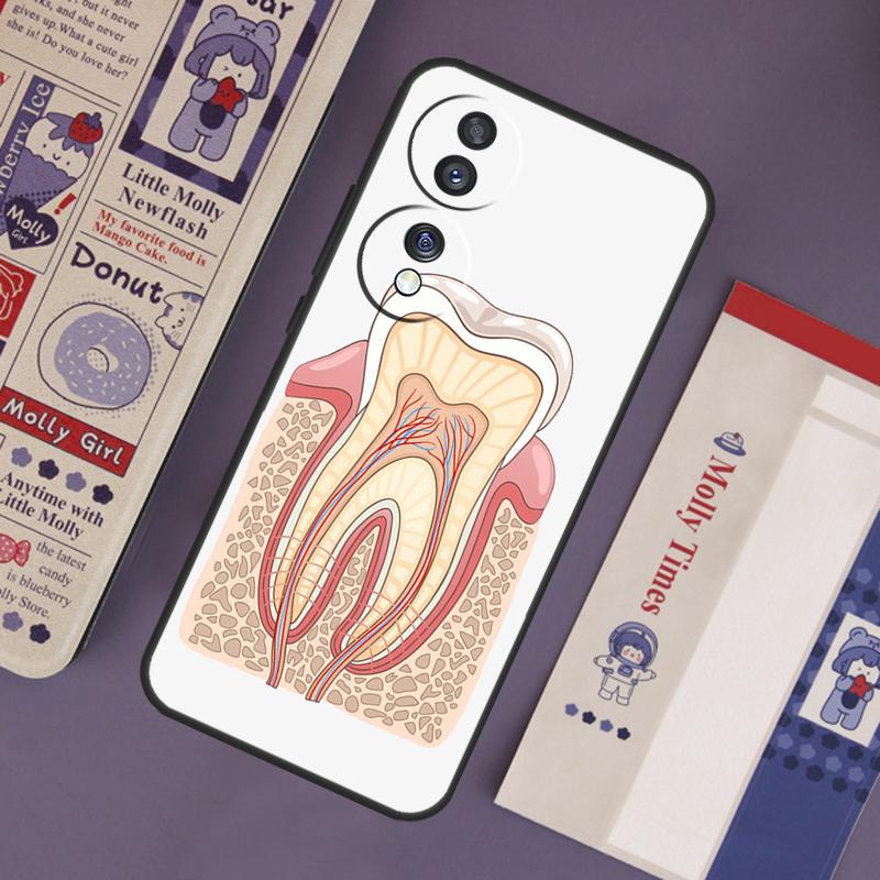 Мультяшный стоматолог Чехол для зубов для Honor Magic 7 Lite 5 6 Pro Honor 200 Pro 50 70 90 X9b X9a X8b X8a X8 X9 X9c