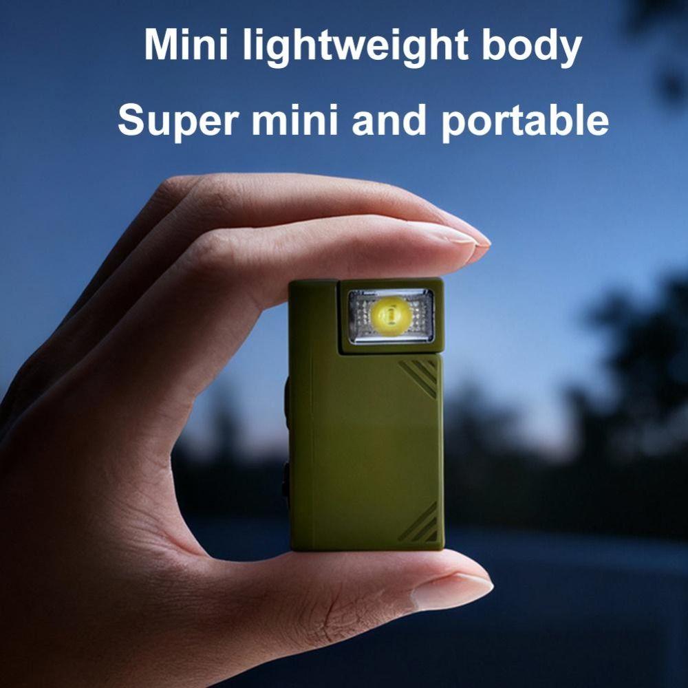 High Brightness Mini Flashlight Waterproof USB Rechargeable Hanging Work Light Magnetic Adsorption Ajustable-angle