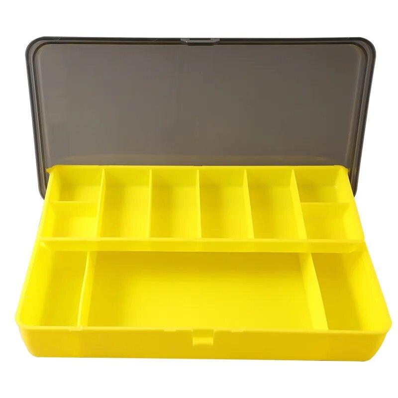 TAIYU Портативный ящик для рыболовных снастей 11 отделений Двухъярусный кейс для хранения Аксессуары для карповой рыбалки Коробка для инструментов для приманок и крючков Мягкая приманка