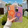 For Samsung Galaxy A55 5G Case Compatible with MagSafe Color Changing TPU Acrylic Phone Back Cover