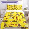 3pcs Curious George6 Cover Set - Personalized Name, HD Printed Bedding with 1 Cover and 2 Pillowcases - Perfect for Home Decor, Easy Care