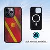 M-Macedonia Flag Phone Case For iPhone17,16,15,14,13,12,Pro,Max,Magnetic For Magsafe Wireless Charging