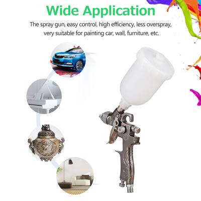 LVMP воздушный распылитель с гравитационной подачей, мини-пистолет для распыления краски, комплект, сопло 0,8 мм, чашка для жидкости, 250 мл, воздушная краска