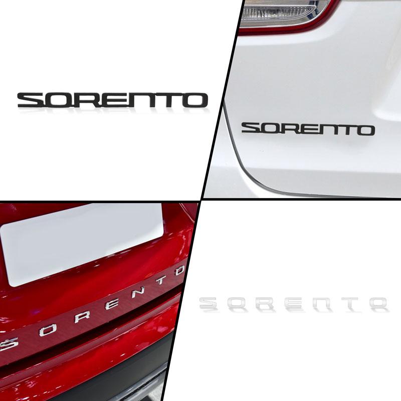 CZFB5 3D ABS SORENTO Letter Logo Rear Bumper Tail Trunk Sticker Car Styling For KIA Sorento 2004-2020 2021 Auto Accessories