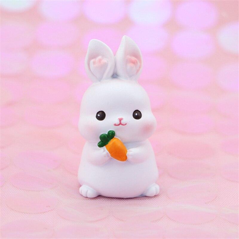 Cute Bunny Cake Decoration Rabbit Animal Ornaments Cake Topper Party Dessert Decor Birthday Party Baby Shower Baking Supplies