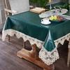 Table Clothes For Dining Table Waterproof Party Events Embroidered Lace Oil Proof Coffee Table Cover Wipe Clean