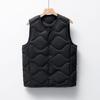 Men's 90 Fleece New National Standard Solid Color New Men's Round Neck V-neck Vest Down Jacket Vest Jacket