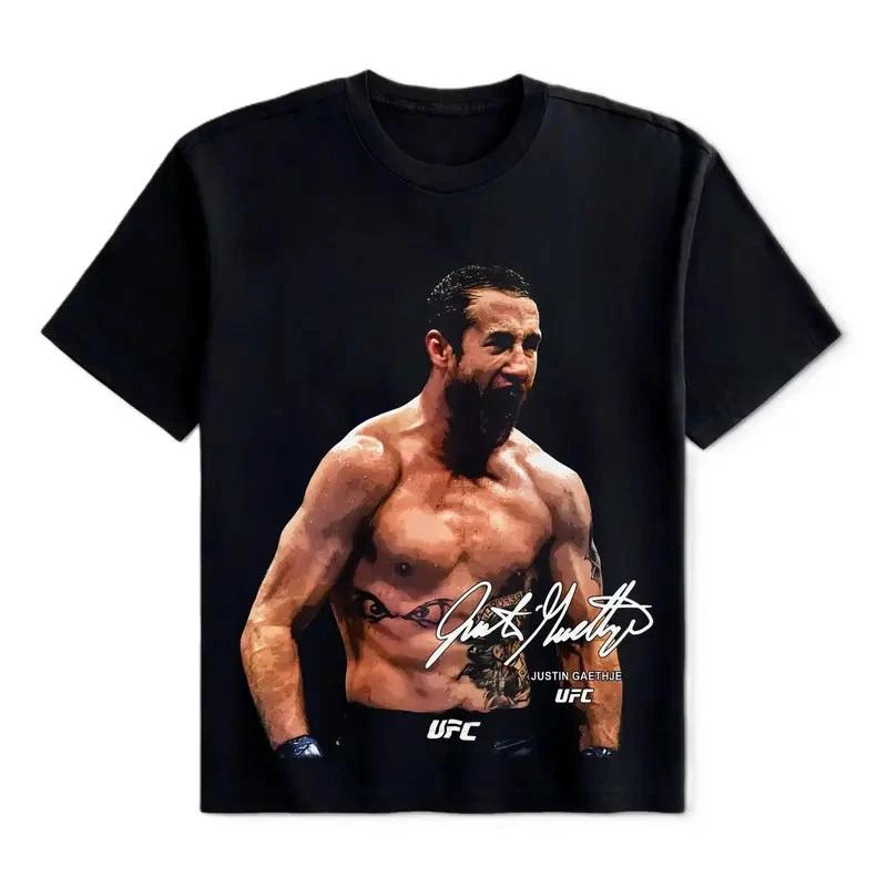 Футболка с изображением бойца UFC Джастина Гейджи, Футболка UFC Fighters, Графическая футболка