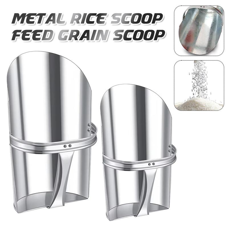 Толстый металл Большая вместимость Совок для риса Совок для корма Многофункциональный Гладкая эргономичная ручка Кухня Супермаркет Фермы