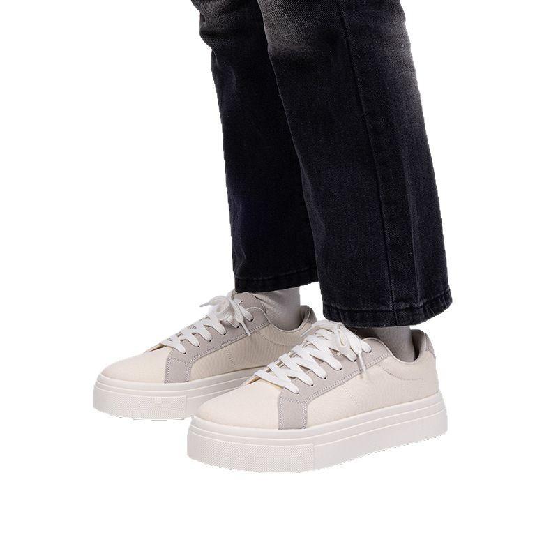 Global Platform Heightening Board Shoes ZHQ-HY837 Spring Men's White Casual Shoes Versatile Casual White Shoes Men
