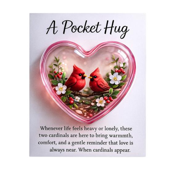 Pocket Hug Token for Hairstylists Heart Shaped Acrylic Keepsake with Mini Hair Tools Stylist Appreciation Gifts