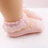 Summer Girl Socks Lace Flower Princess Newborn Baby Socks Cotton See Through Anti Slip Socks