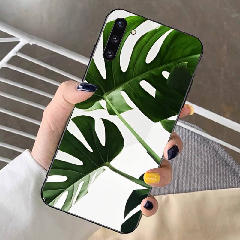 Чехол для телефона Leaves Monstera Green для Samsung Note 5 7 8 9 10 20 pro plus lite ultra A21 12 72