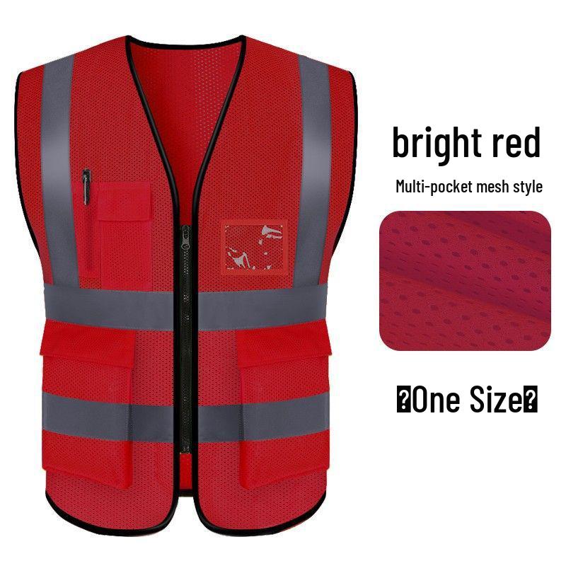 Breathable Reflective Safety Vest for Construction Workers - Custom Logo Available