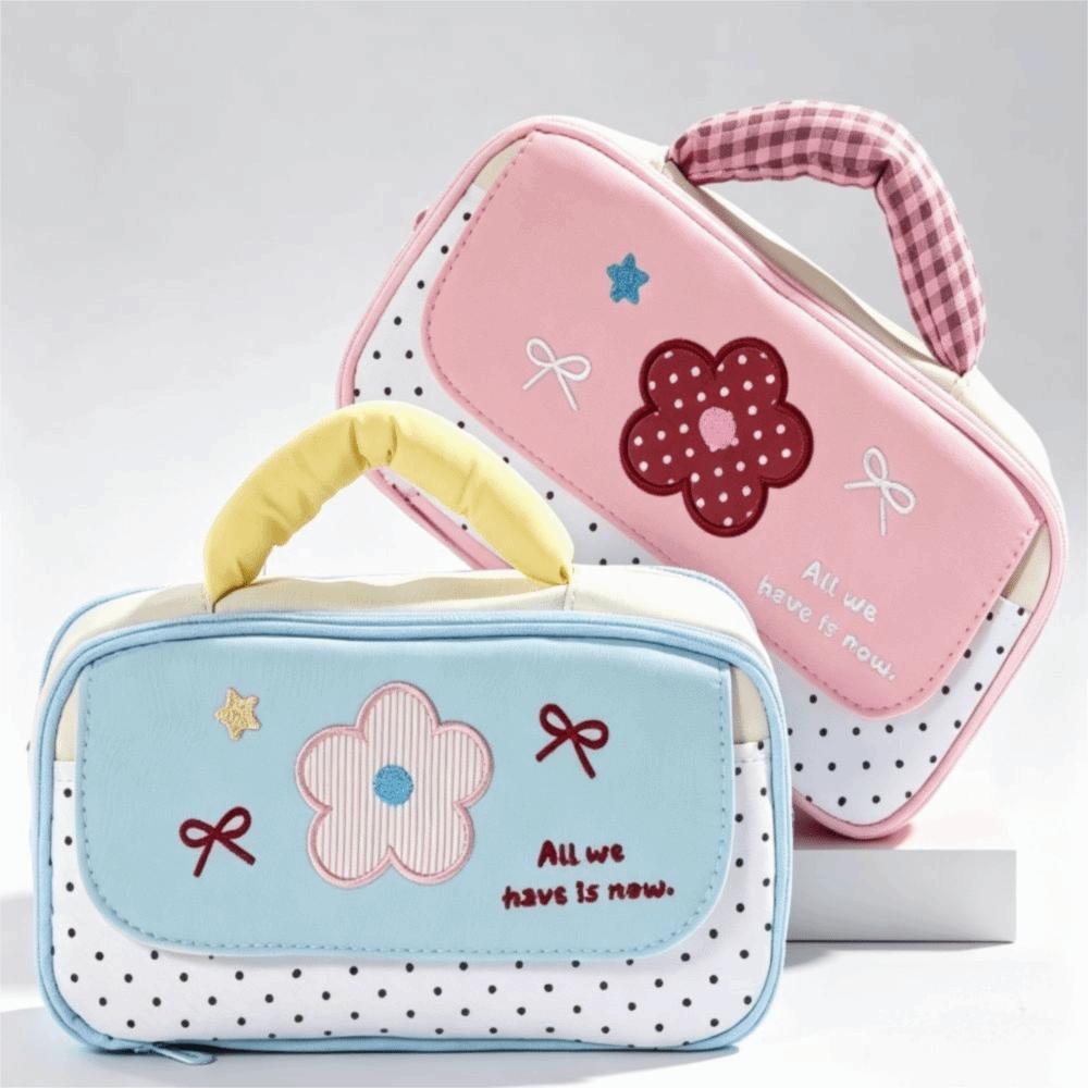 Multi-Layer Stationery Bag Large Capacity Storage Bag Handheld Design Pencil case Student Use