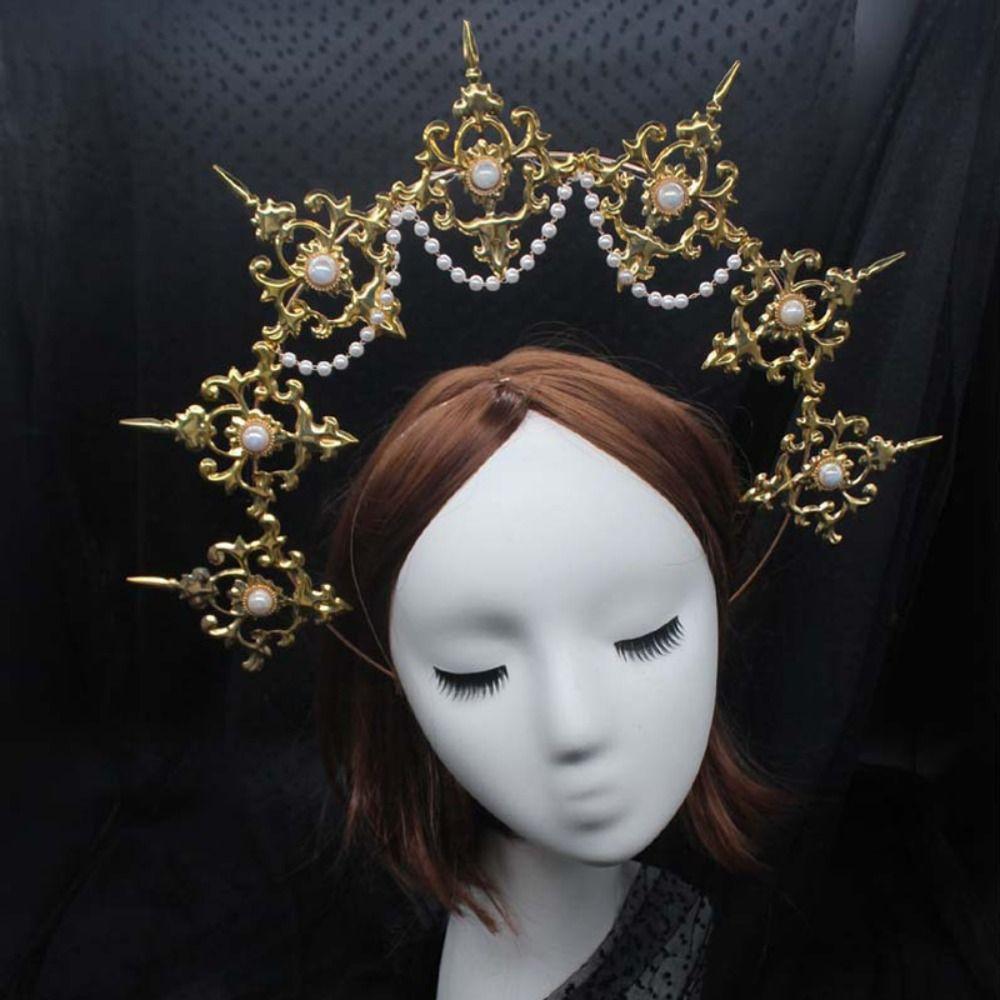 Parts Vintage Gothic Lolita Tiara Sun Goddess Headwear DIY Crown Material Kits Wedding Headpiece
