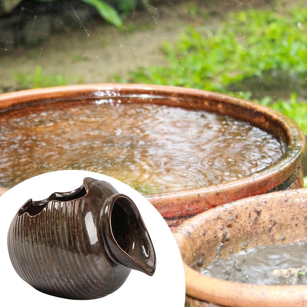 Керамический циркулирующий фонтанчик 4x3,7x3,5 дюйма, открытый резервуар для воды, декоративный для внутреннего и наружного использования